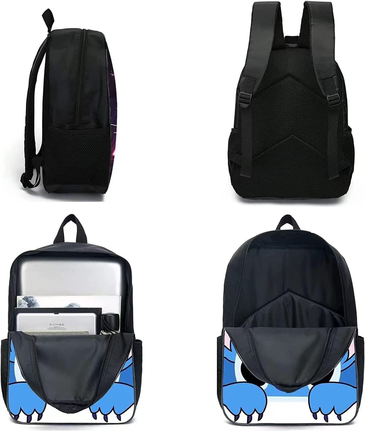 AII Lover 3Pcs Anime Backpack Set with Stickers,16In 3D Printed Cartoon School Bags for Elementary and Middle School Students and Game Fans Teens Birthday Gift. image number 1