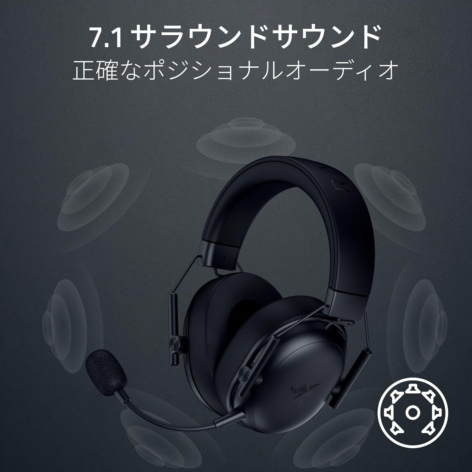 Razer Blackshark V3 X Hyperspeed Wireless Gaming Headset, Lightweight 12.8 Oz (368 G), 2Nd Generation Triforce 50 Mm Driver, Hyperclear Cardioid 0.4 Inch (9.9 Mm) Mic, 70 Hour Operation, 2.4 Ghz - Black image number 2