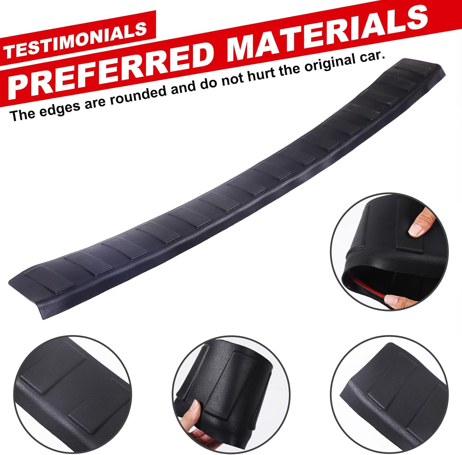 Yinaniutos Rear Bumper Protector Compatible with Subaru Forester 2019-2024 Accessories | TPE Tailgate Guard Cover Trim | 1PC Set (2019-2024) image number 1