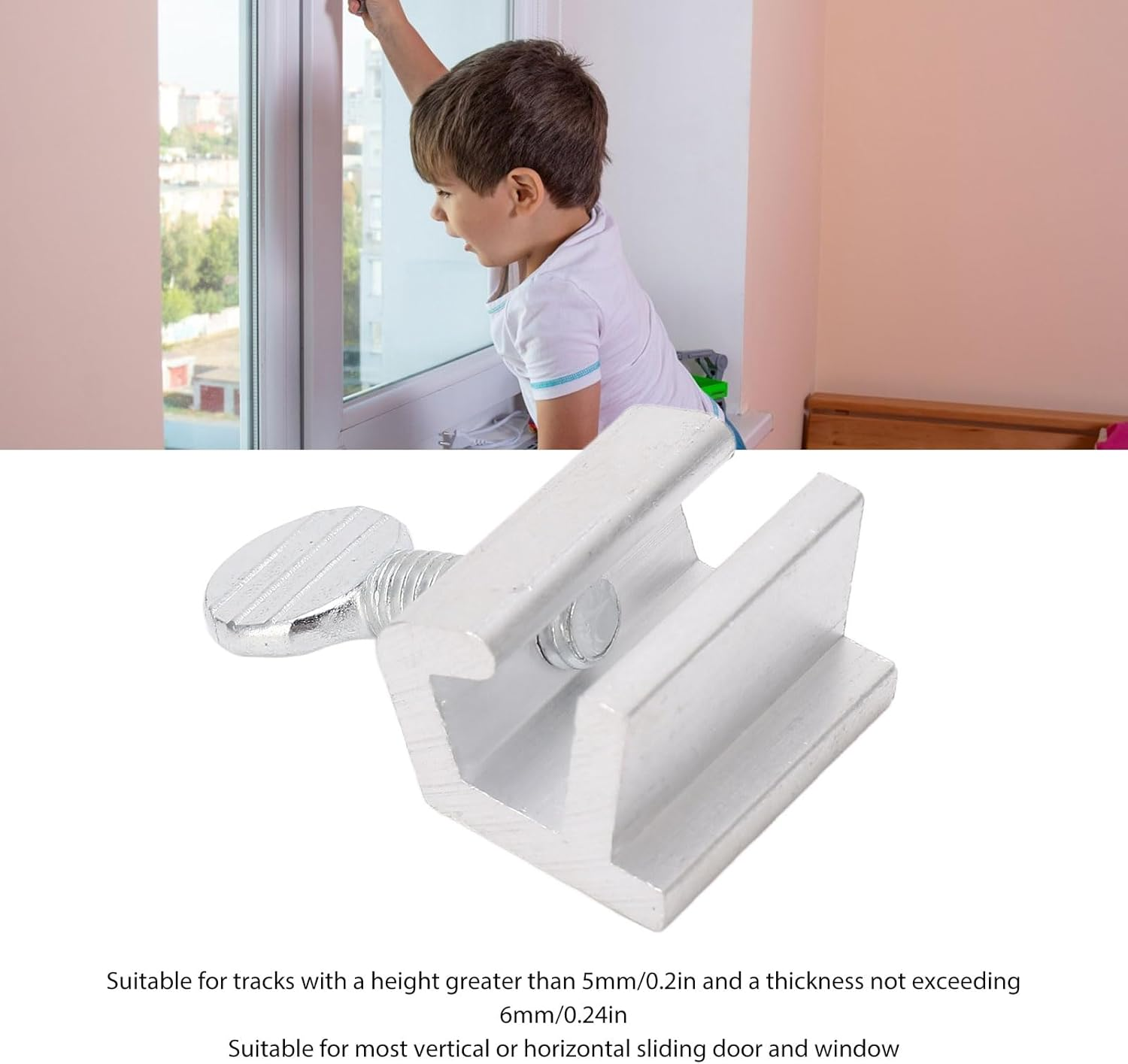 Sliding Window Lock, 25PCS Aluminum Alloy Sliding Window Security Lock Vertical Horizontal Sliding Door Window Lock, Easy to Install Window Lock Stopper