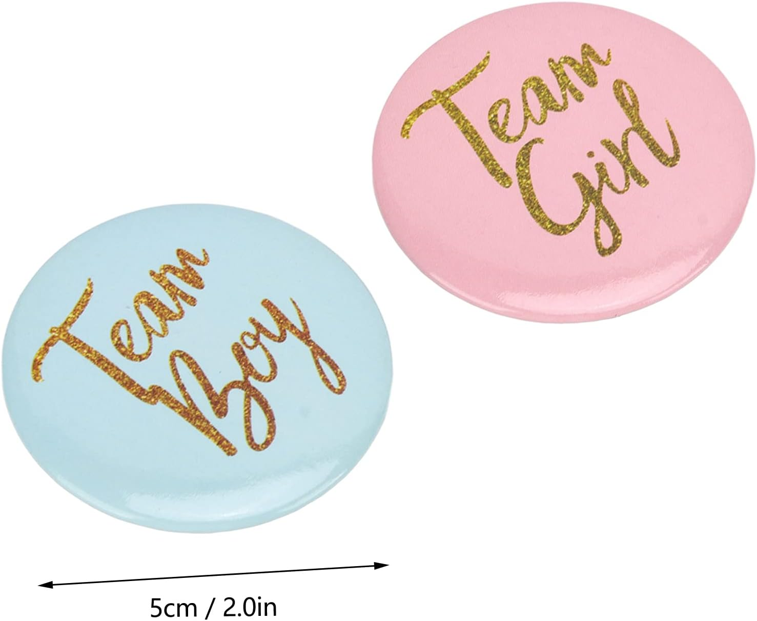 Gender Reveal Button Pin Boy Girl Button Pin English Pattern Baby Shower Decorative Attractive image number 4