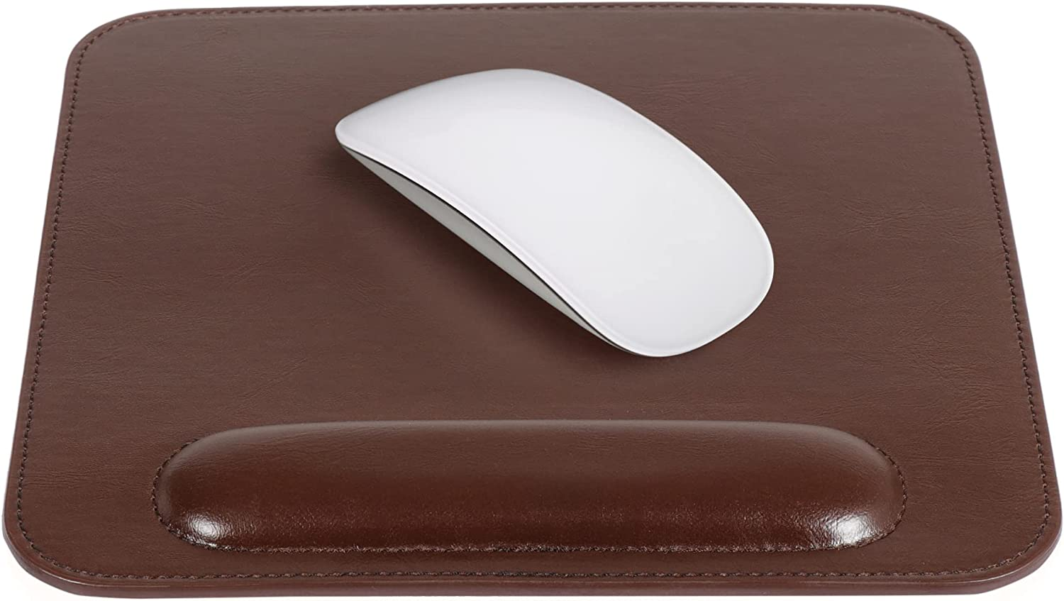 Londo Leather Mousepad with Wrist Rest (Light Brown)