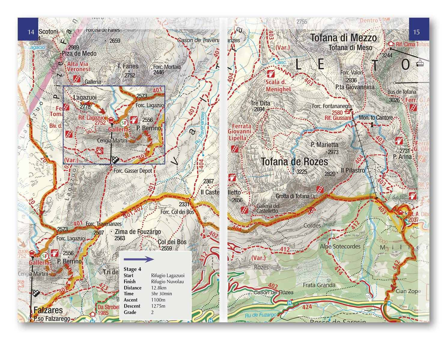 Alta via 1 - Trekking in the Dolomites: Includes 1:25,000 Map Booklet image number 5