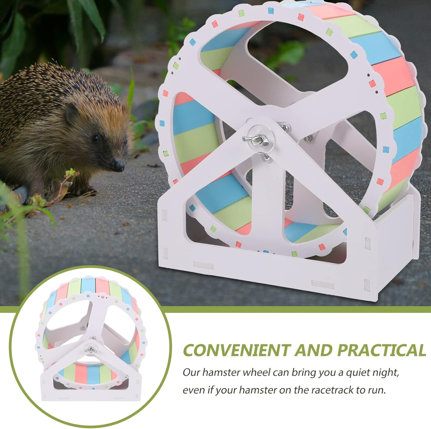 Veemoon Mouse Toy 1 Set to Rotate Hamster Mouse PVC Chinchilla Wheel image number 4