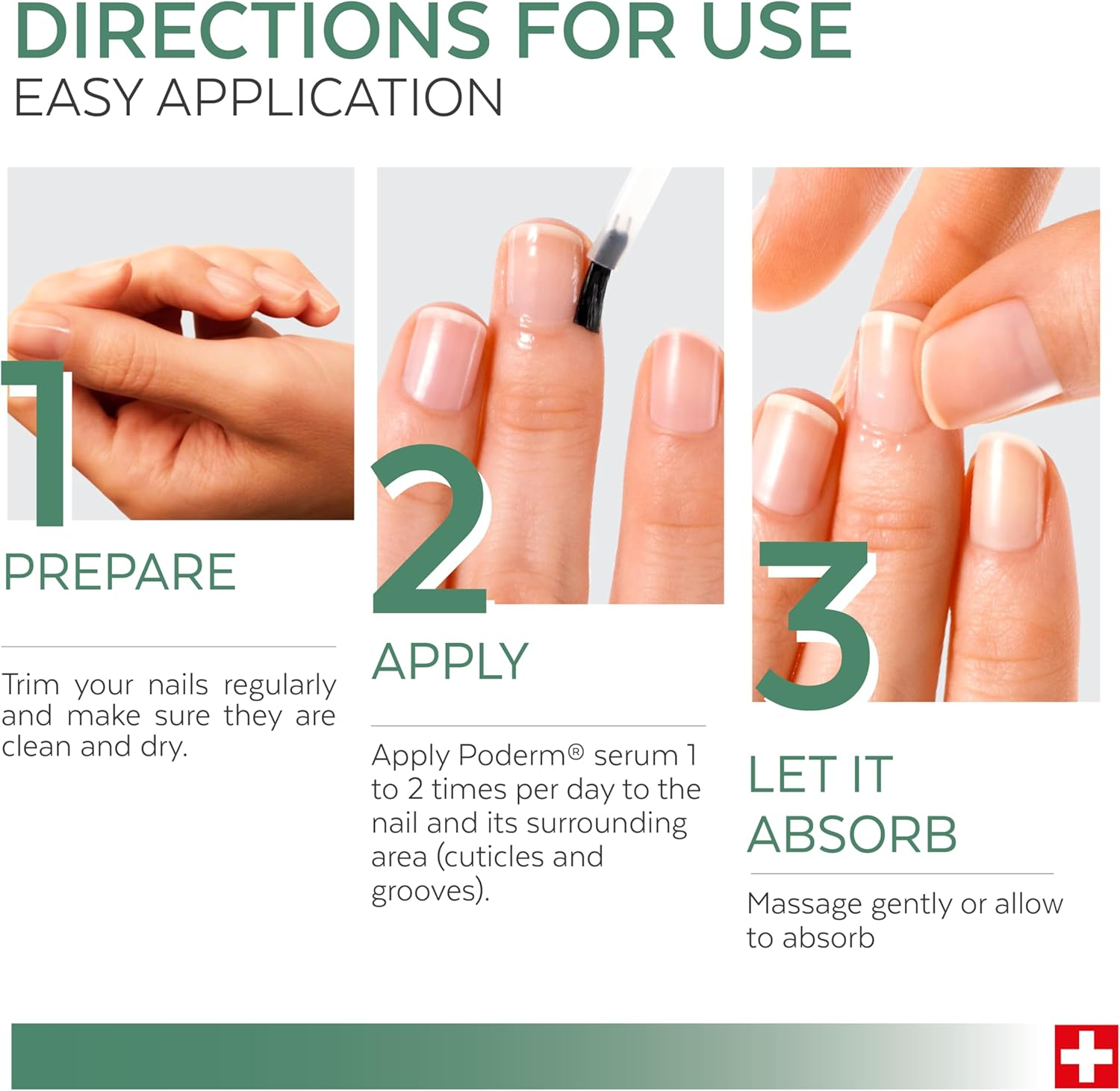 PODERM &ndash; 100% Natural Nail Repair - Revitalizes Damaged and Split Nails with Hydrating & Exfoliating Formula &ndash; Effective Nail Care : Also Acts as a Nail Strengthener for Damaged Nails &ndash; Swiss Made image number 5