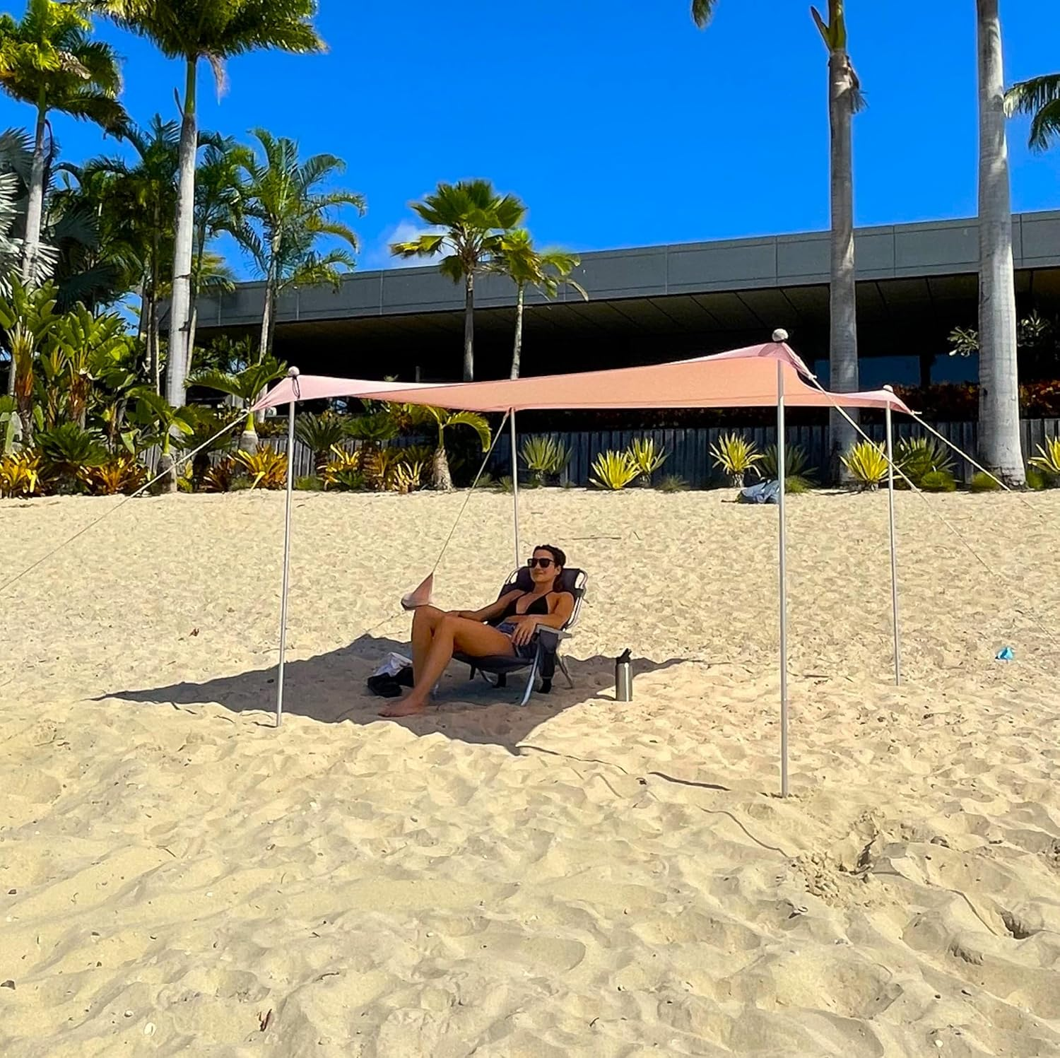 TENTI'S Beach Tent - Beach Umbrella Tent, Pop up Tent, Beach Cabana, Beach Shade, Beach Tent Sun Shelter, Beach Umbrella Sand Anchor, Beach Canopy, Beach Gazebo, Tents for Camping (Sky Blue)