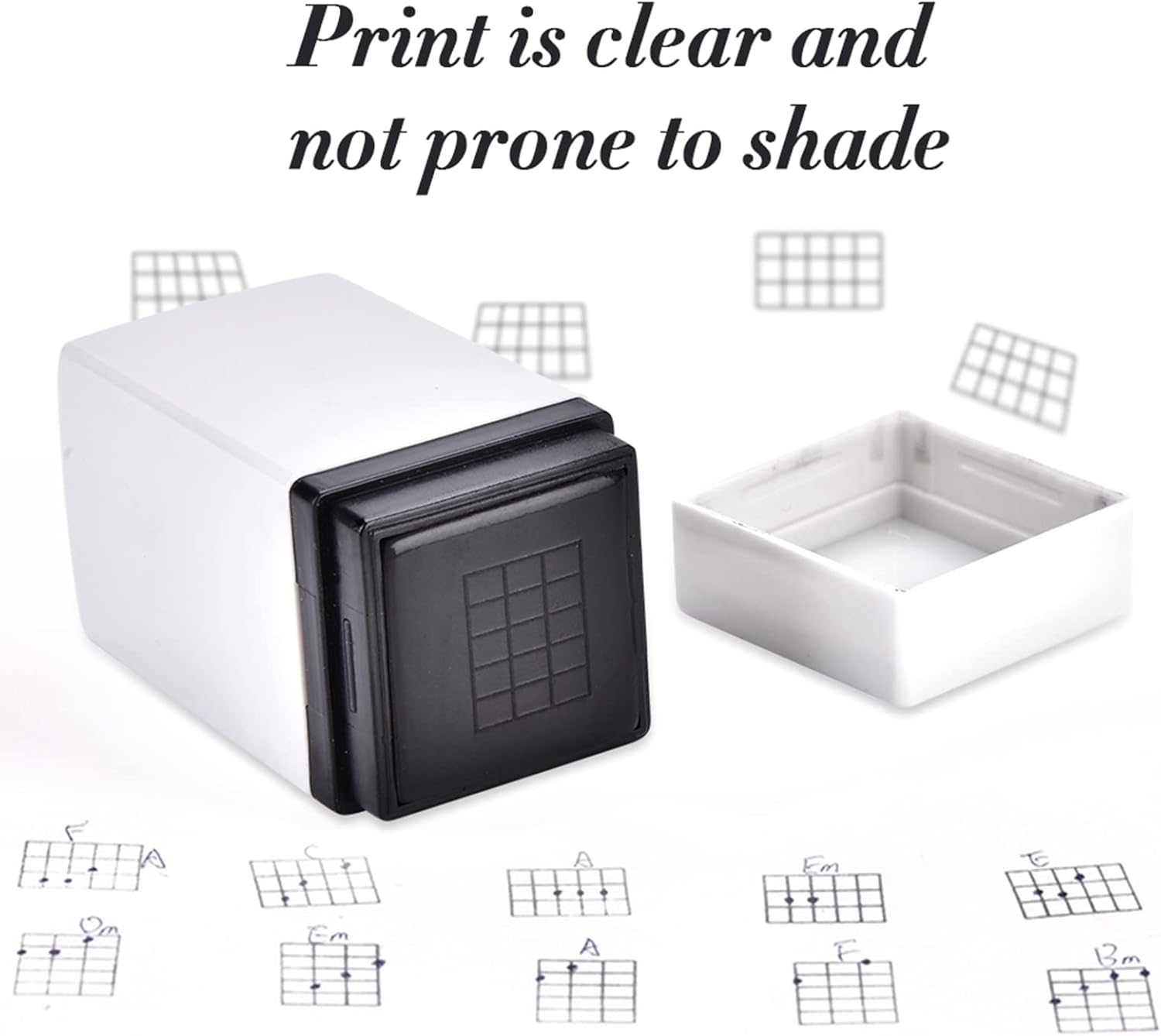 Chord Stamp, Guitar Ukulele Chords Chop Stamp Seal for Music Accessories for Beginners