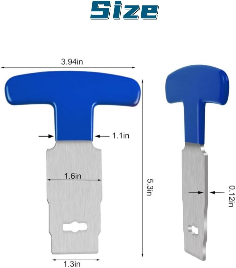 Pool Plug Removal Tool,Stainless Steel Pools Eyeball Seat Removal Tool with Rubber Handle for Above& Inground Pool Spa Return Jet Plug Nozzles Inlet Fittings,Compatible with SP1419A-SP1419E Hayward image number 4