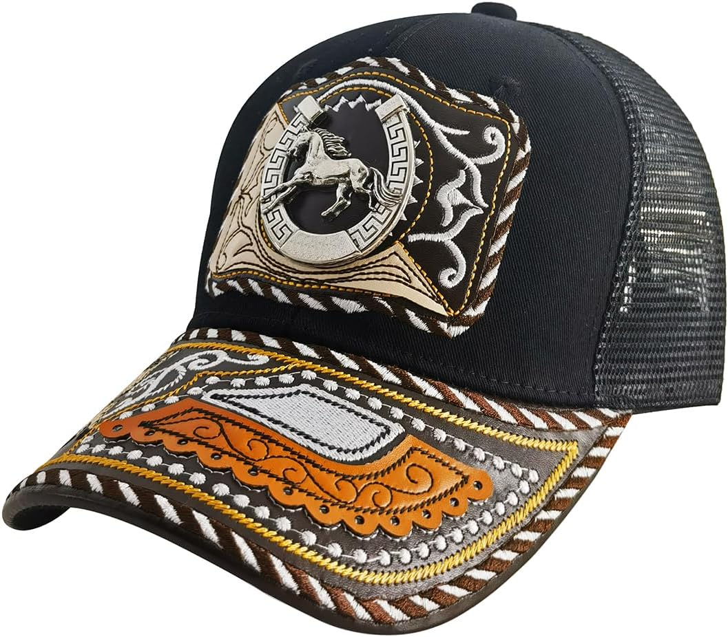 TOPACC Western Trucker Hat for Men Women Vintage Cowboy Country Hats Cute Baseball Cap for Western Outfit