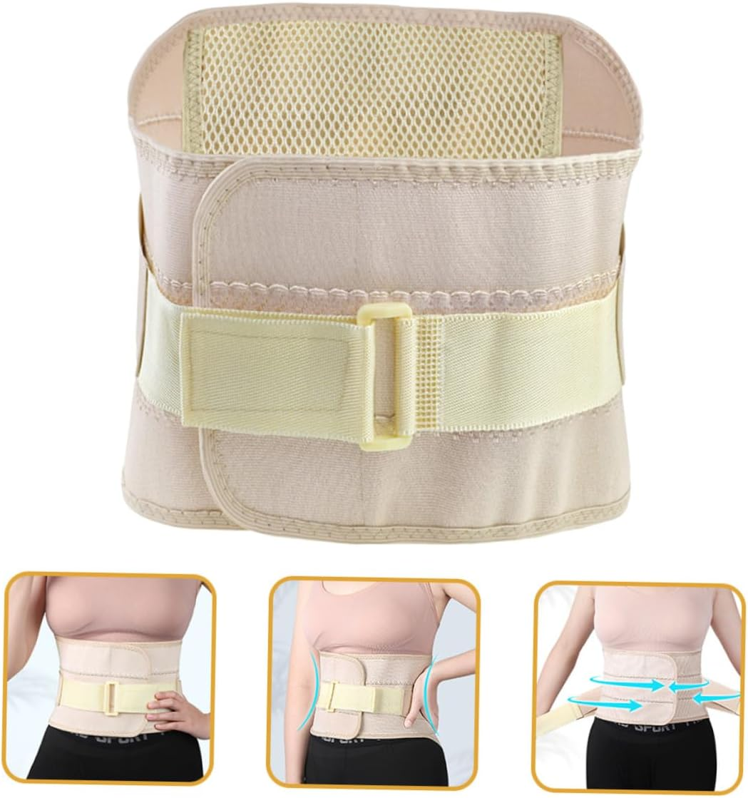 Gatuida Postpartum Waist Trainer Belly Band with Four Steel Bars Breathable Cotton Abdominal Wrap Belt -Section Double Pressure Support Waist Cincher for Women Active in Running Cycling