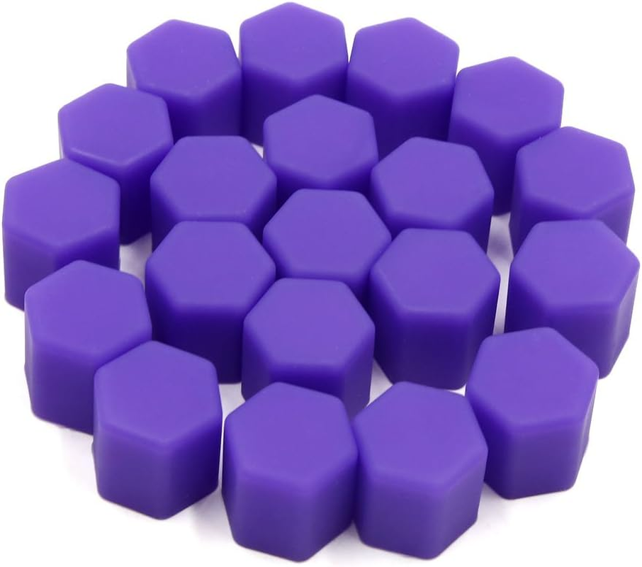 Uxcell 20Pcs 15Mm Rubber Car Wheel Tire Tyre Nut Screw Lug Dust Cover Caps Hub Protector Black Universal Replacement