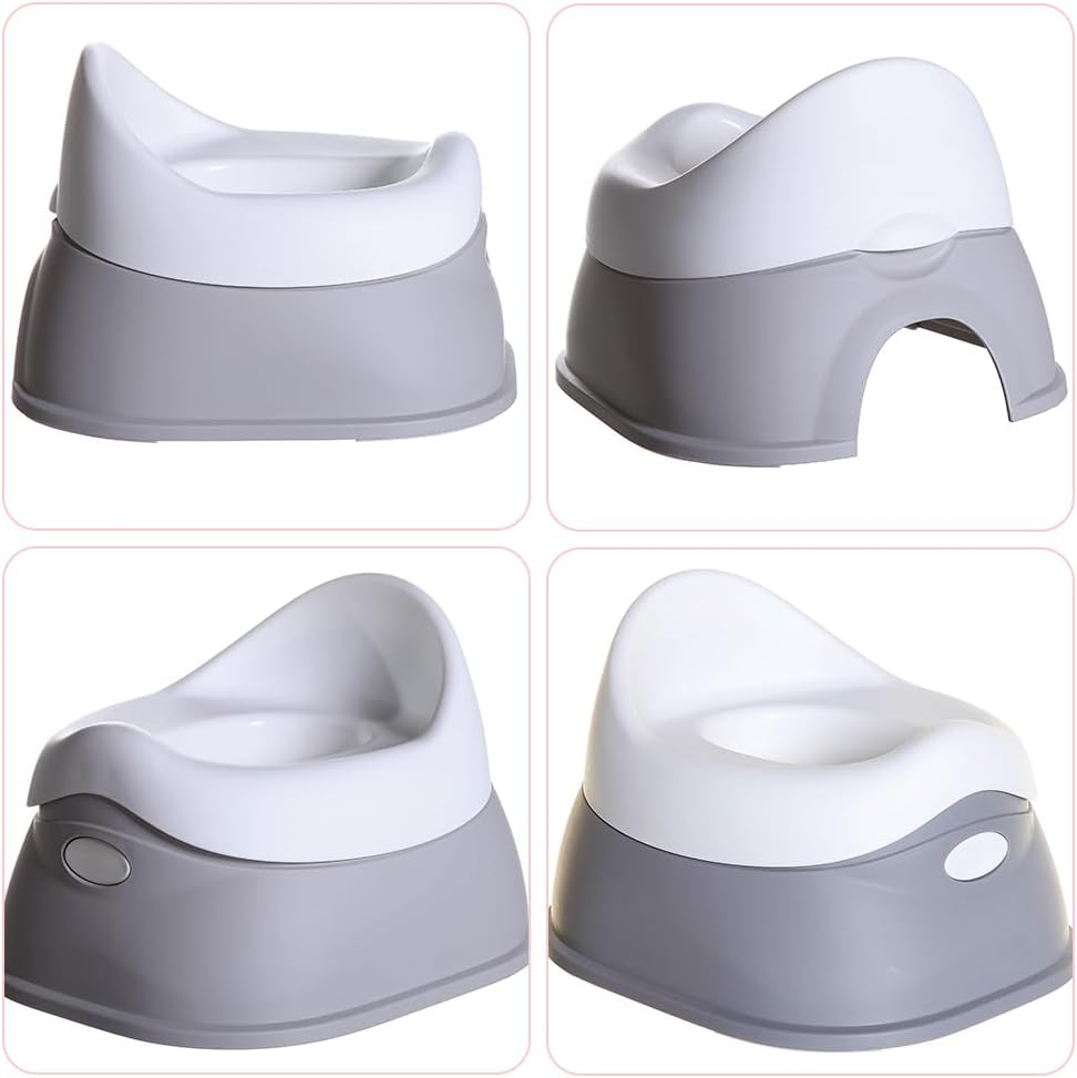 Toddler Toilet Training Potty Chair, Potty Topper Stepstool, Training Seat with Slip-Resistant Base, Travel Potty Chair for Toddlers 18 Months & above (Pink) image number 4