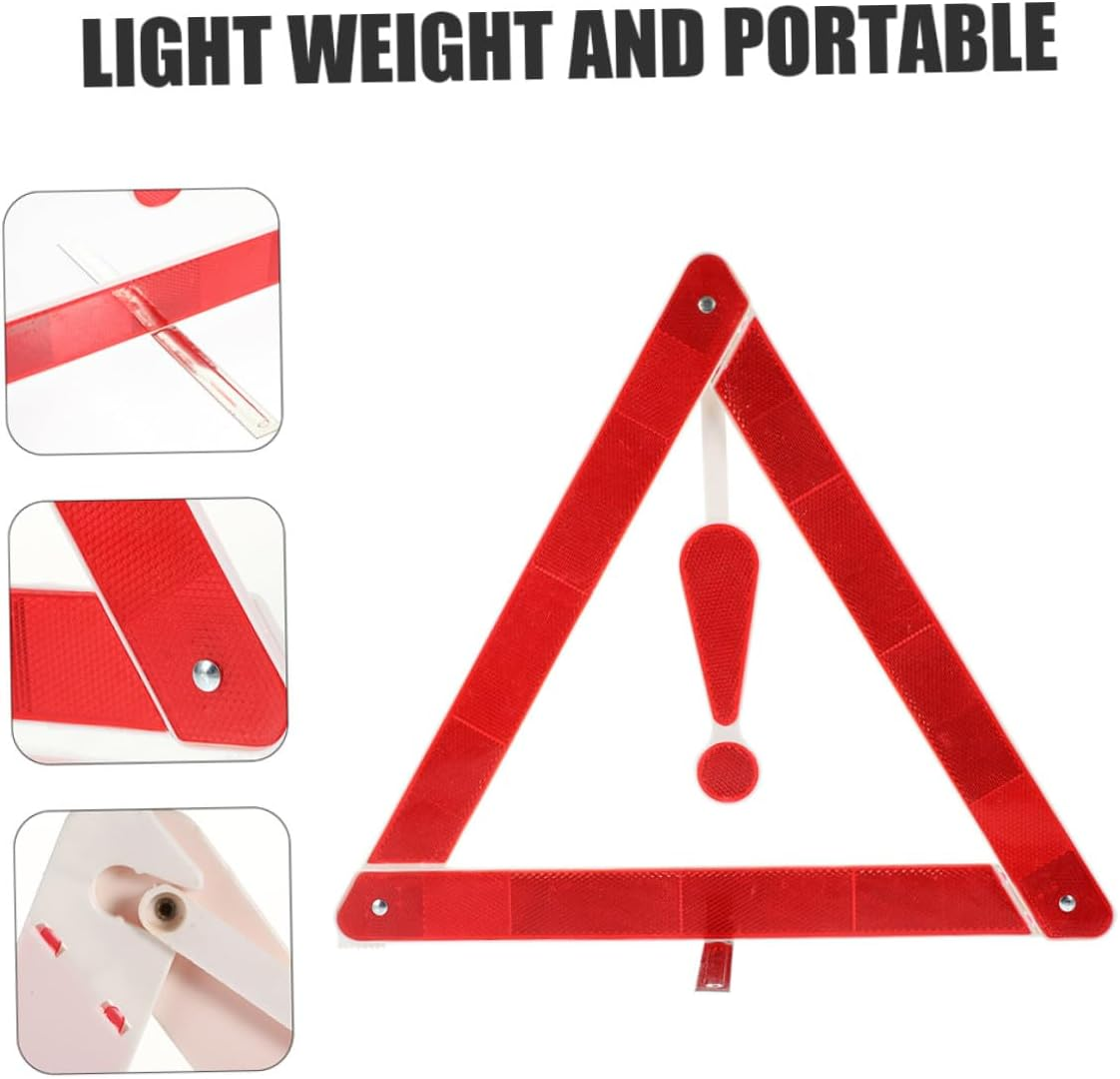 Reflective Car Warning Triangle Emergency Road Safety Sign for Breakdown and Maintenance Design for Vehicle Trunk Storage High Visibility Emergency Triangle for Roadside Safety image number 2