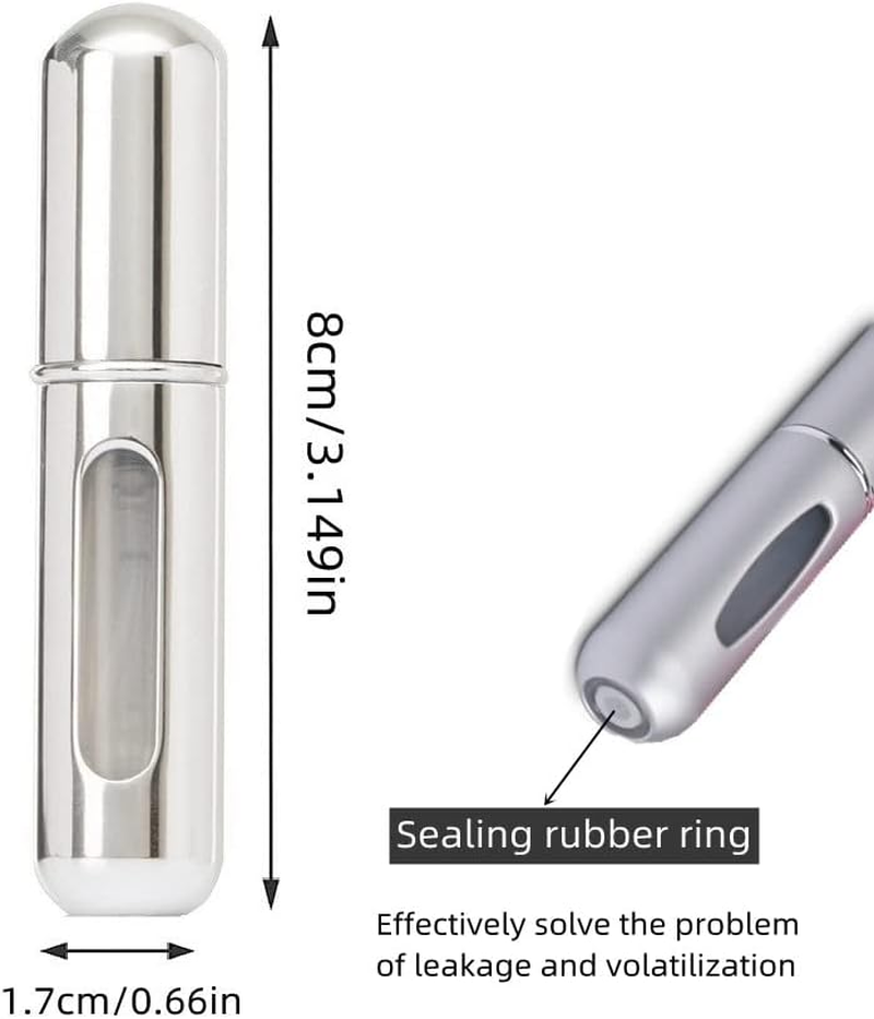 8Pcs Mini Refillable Perfume Portable Atomizer Bottle Refillable Perfume Spray, Refill Pump Case for Traveling and Outgoing,5Ml image number 3