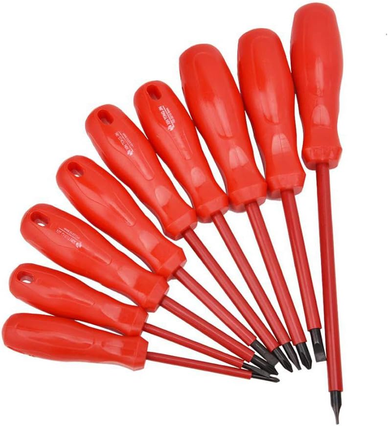 Meichoon 9 Piece Slotted and Phillips Insulated Screwdriver Set with Magnetic Tips 1000 Volt for Repair Home Improvement Craft,Df08 image number 4