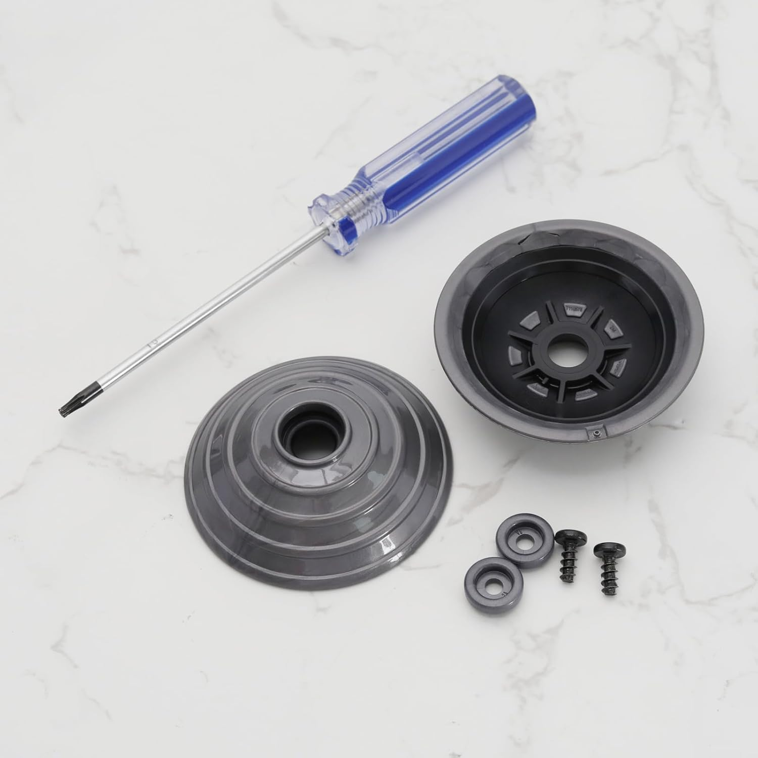 VGOL 1 Set Vacuum Cleaner Wheel Kit Compatible with Dyson V6/ V7/ V8/ V10/ V12/ DC58/ DC59/ DC62/ DC72 Ball Wheel Replacement with Fixings Screws Screwdriver image number 2