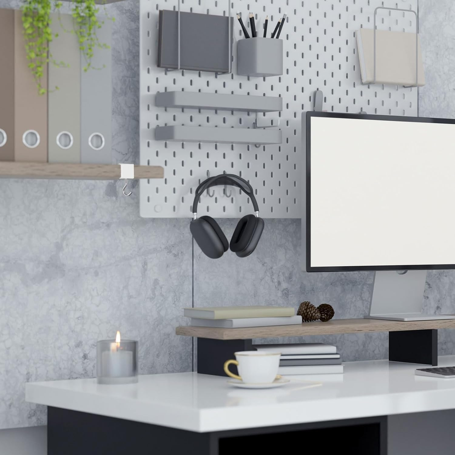 Shengsenfu Adjustable Desk Hooks for Table Metal Bag Holder & Purse Hook under Desk Clamp Hanger for Handbag Backpack Headphone Hat - No Drill Space Saving Hook for Desk Dorm Portable & Sturdy Design image number 2