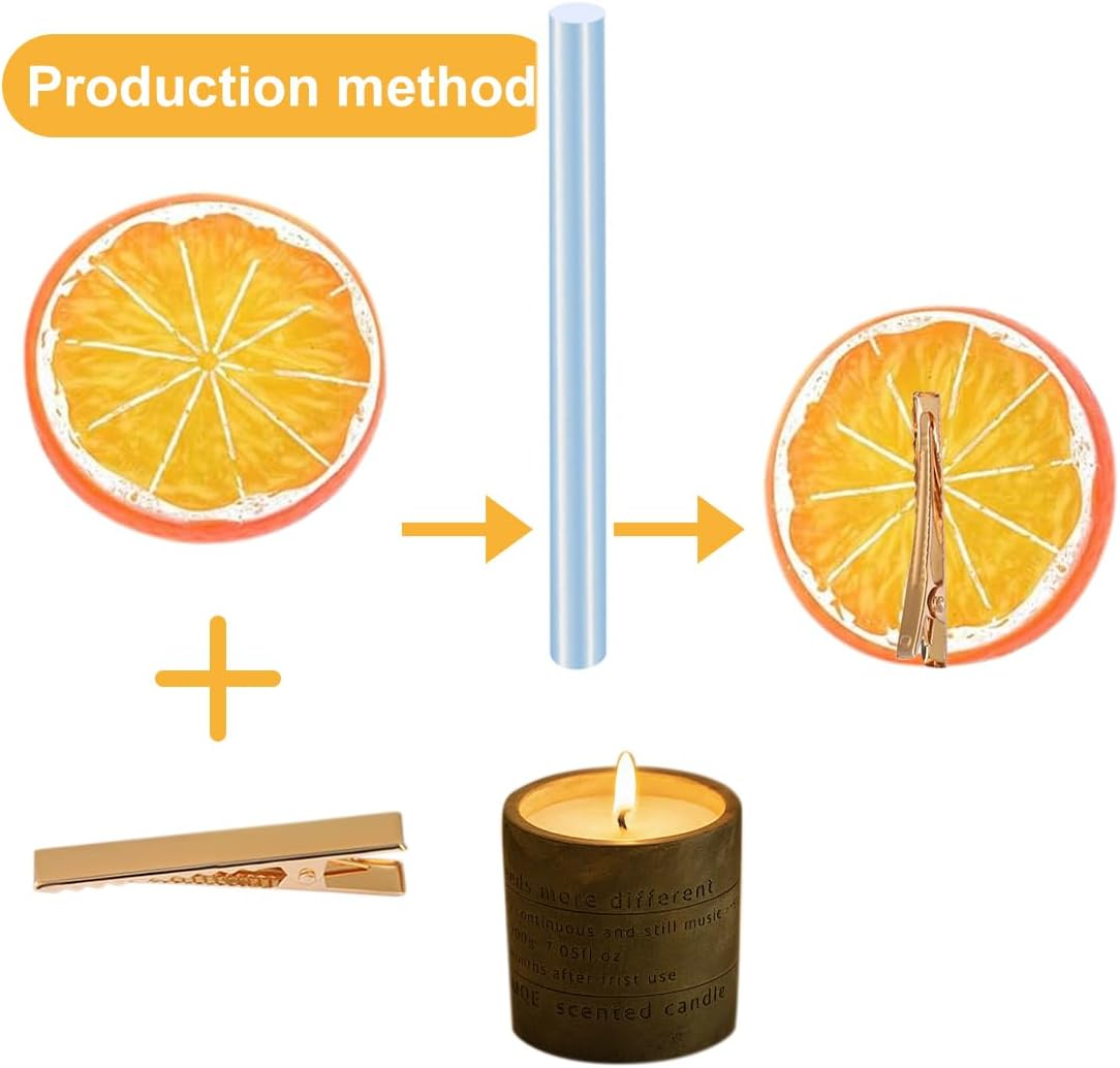 MOLZINY 1 Set of Orange Hair Clips DIY Girls Women Cute Fruit Hair Accessories for Carnival Party image number 4