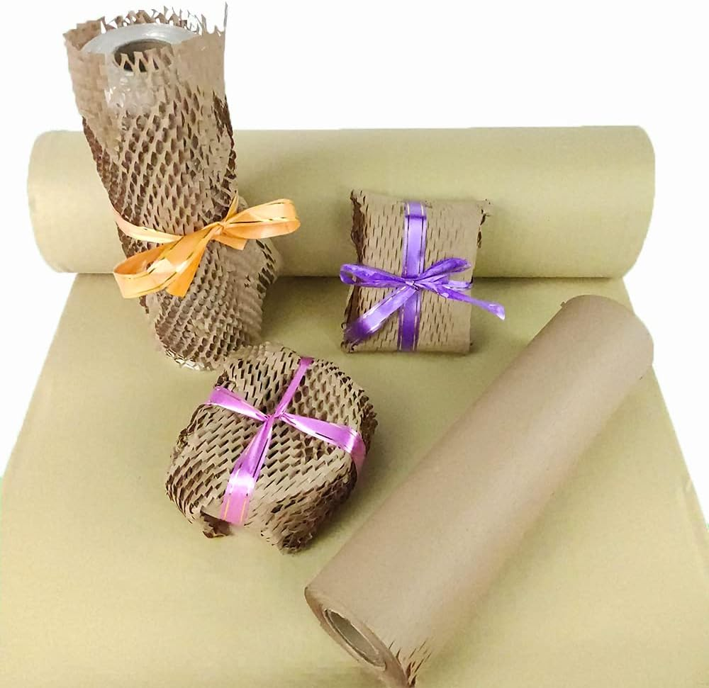 Honeycomb Cushioning Paper 40Cm*30M Packaging Paper Eco-Friendly Honeycomb Alternative to Bubble Wrap for Packing & Moving image number 2
