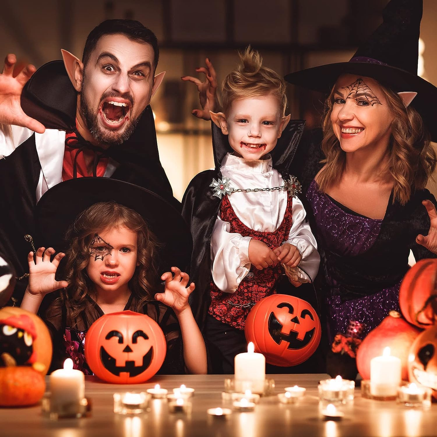 Fairy Pixie Elf Ears - WEEMAGIC Cosplay Latex Soft Pointy Ear Tips, Elven Vampire Fake Ear for Women Kids Halloween Christmas Party Dress up Costume Masquerade Accessories (6 Pairs) image number 5