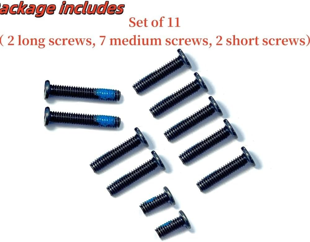 For ASUS TUF Gaming F15 FX506 FX506LU FX506LI FX506LH/HM/HE/HF/HC；TUF Gaming A15 FA506 FA506IH FA506IV Fa506Iu/Ie/Ihr/Qr/Qm/Qe/Nc（1Set 11PCS Black Laptop Bottom Base Cover Case Screws image number 1