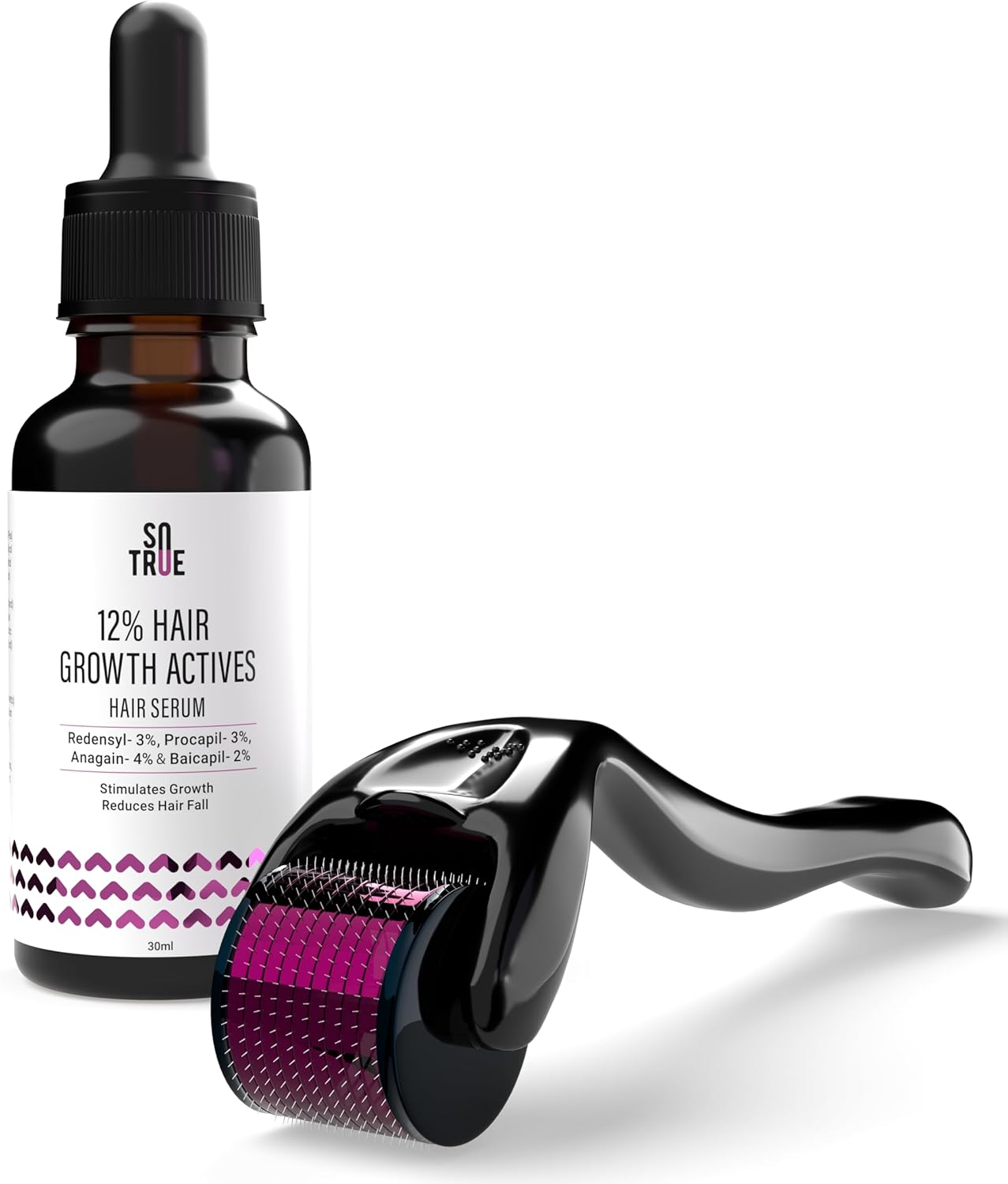 Sotrue Hair Growth Derma Roller 0.5 Mm with 540 Titanium Needles, Activates Hair Follicles, Repairs Damaged Hair, for Hair Fall & Hair Thickening, Reduces Acne Scars, Safe & Effective to Use image number 6