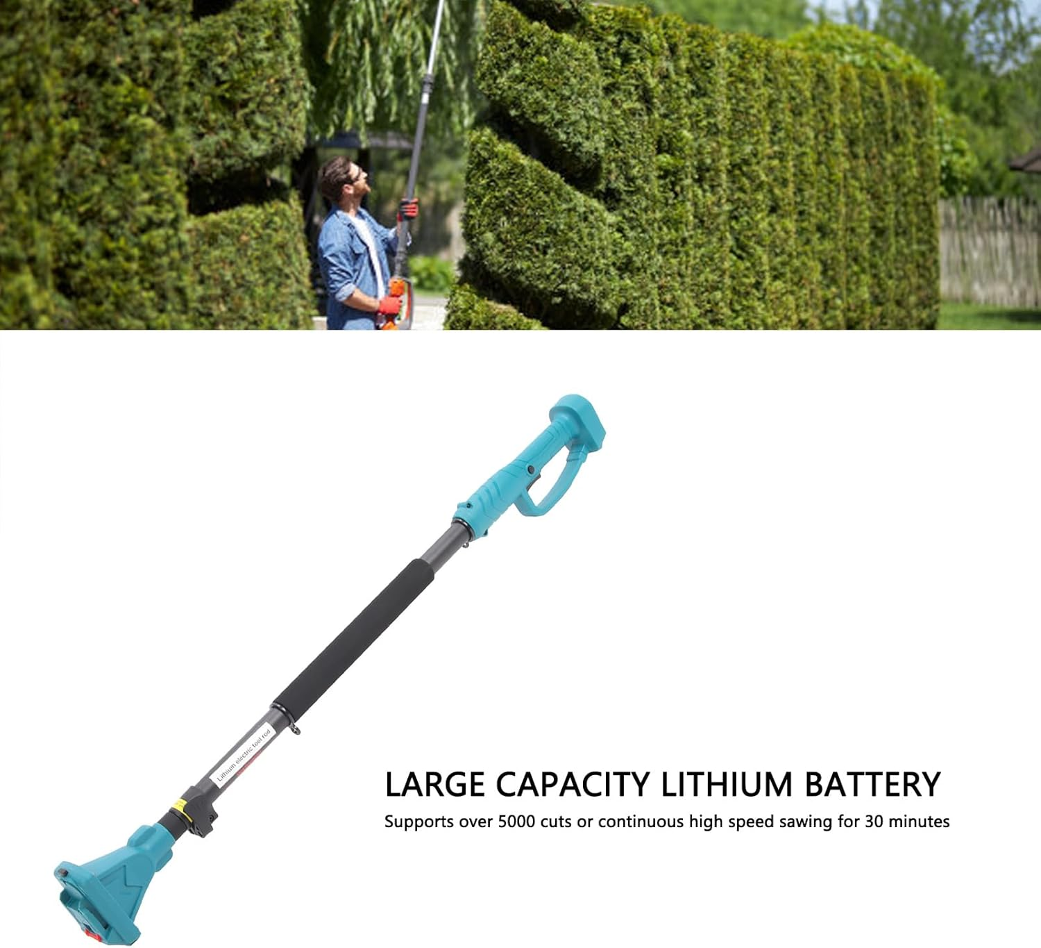 Extension Pole for Cordless Electric Pruning Shears, 3.4Ft to 4.9Ft Telescopic Extension Pole, Compatible with BL1820 BL1830 BL1840 BL1850 BL1860 Battery