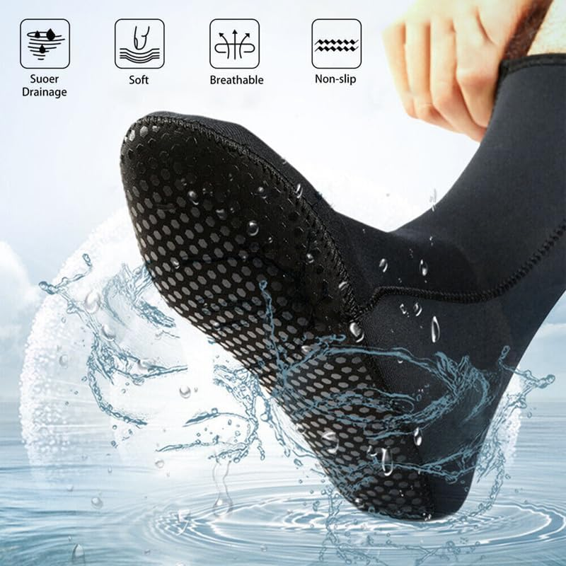 AIMALL 3Mm Neoprene Diving Surfing Swim Wetsuit Snorkeling Boots Watersport Socks, Adjustable Ankle Straps, Sizes S-XL image number 6