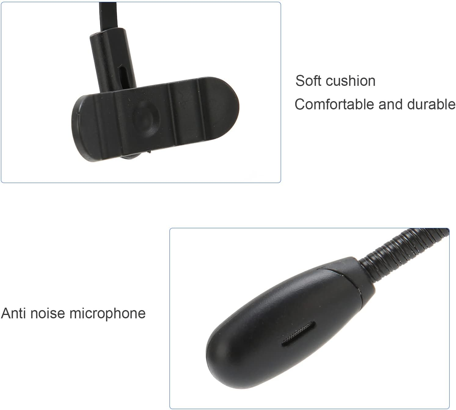 Annadue Trucker Bluetooth Headset with Microphone, Wireless On-Ear Headphones with Noise Cancellation, up to 60 Hours Working Time, for Skype, Mobile Phone, Computer, Office, Home, Call Center image number 1