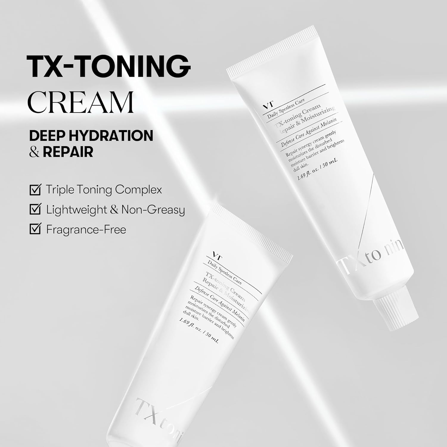 VT COSMETICS TX Toning Face Cream, Hydrating Moisturizer with Tranexamic Acid, Niacinamide & Glutathione, Skin&rsquo;S Barrier Repair, Moisturizing, Dark Spots, Sensitive Skin Care, Korean Skincare image number 1