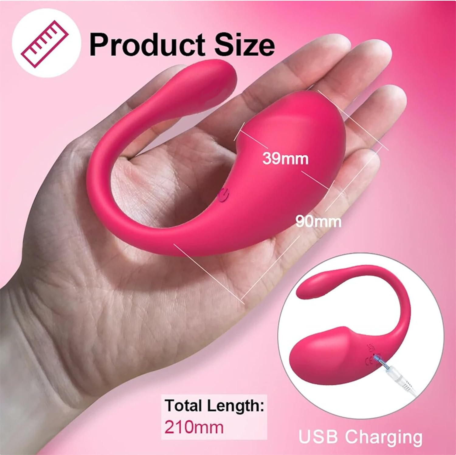 Wearable Panty Bullet Egg Plug Vibrator with App Control - Heart Butterfly Clitoral G Spot Dildo Vibrator, 10 Modes, Vibrating Clitoral Stimulator Massager, Adult Sex Toy for Women and Couples (Pink) image number 4