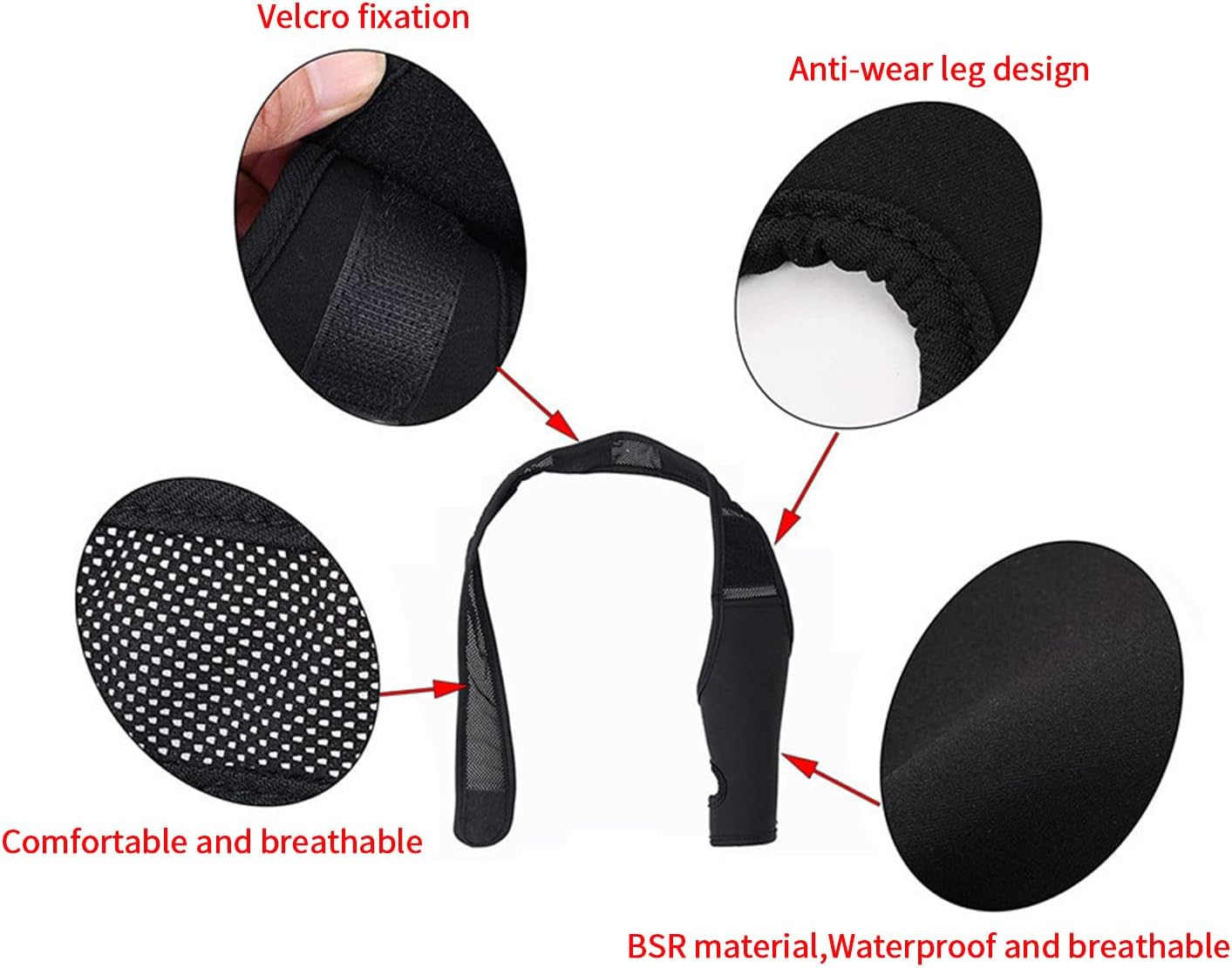 CROCHEN Dog Knee Brace after Surgery Wear and Protecte Hip Thigh Wound Pet Thigh Support Protective Sleeve Dog Leg Brace for Small to Large Dogs (Black,Small) image number 5