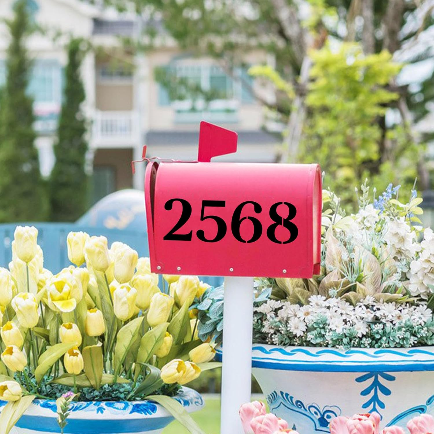 DZXCYZ 4 Inch Letter Stencils Numbers Craft Stencils, 42 Pcs Reusable Plastic Alphabet Drawing Templates for Painting on Wood, Wall, Fabric, Rock, Signage, Door Porch, DIY Art Projects image number 6