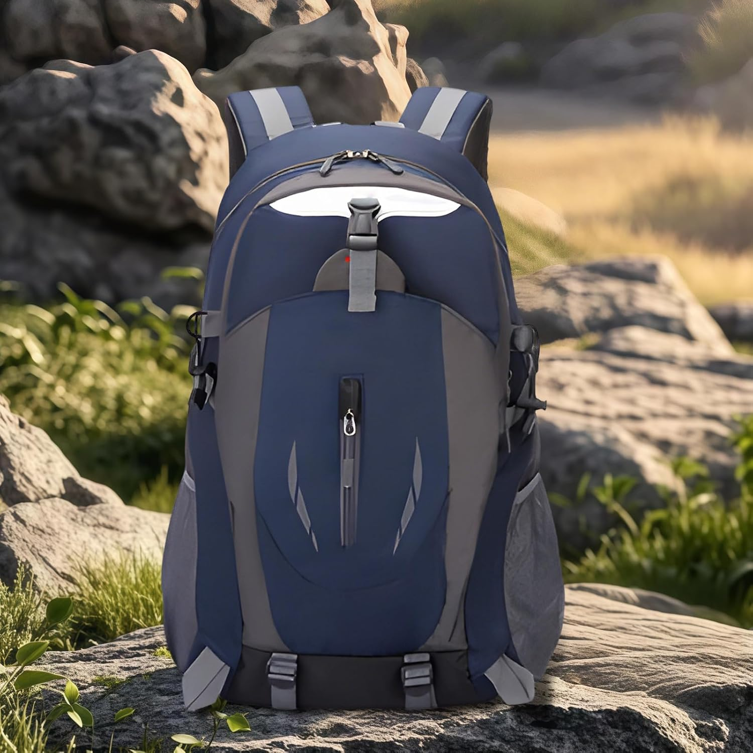 Hiking Backpack Men | 40L Lightweight Backpack Camping Bag | Waterproof Storage Organizer Reflective Gear for Men Backpacking Mountaineering Climbing Cycling image number 3