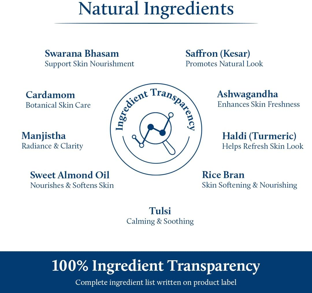 Blue Nectar Body Oil with 24K Swaran Bhasam for Glowing Skin | Ayurvedic Body Oil for Dry Skin | Nourishing Oil with 24K Gold & Shimmer (16 Herbs, 100Ml)