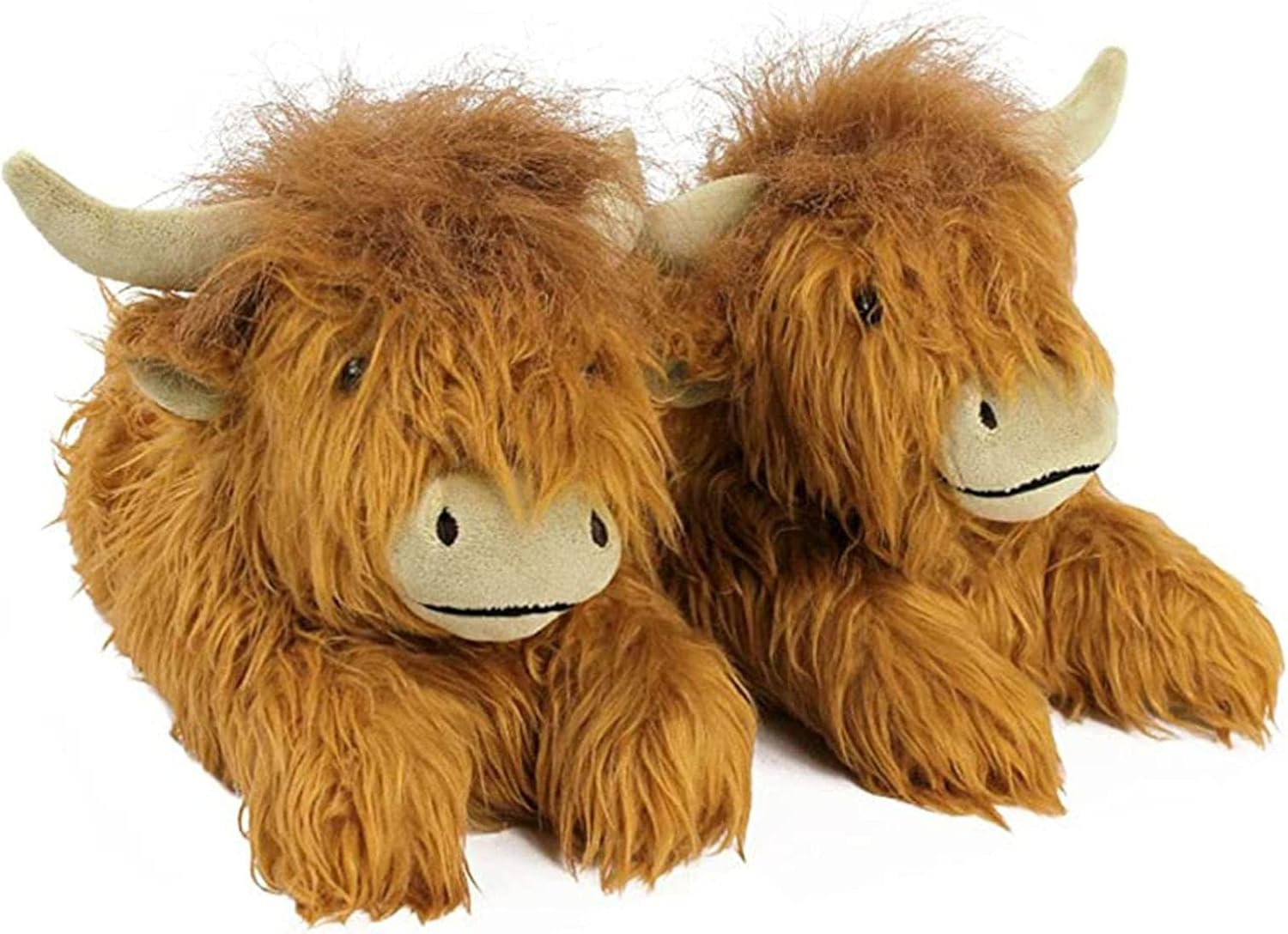 Cow Slippers, Cow Warm Slippers, Highland Cow Stuffed Animal, Cow Shape Warm Slippers for Home, Indoor Outdoor Warm Animal Slippers for Adult Women Men Girl and Boys image number 1