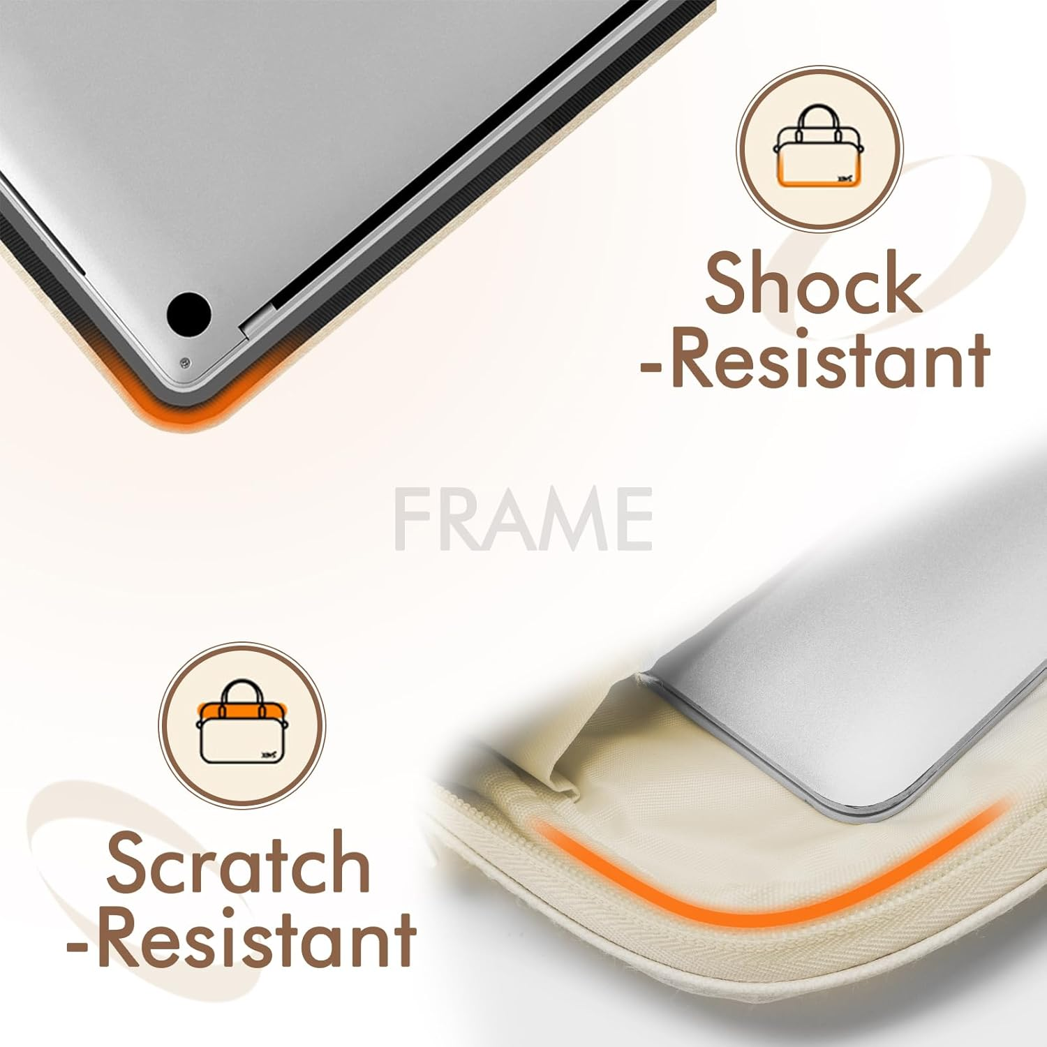 BAGZY Laptop Bag for Women Men 14/15.6 Inch Laptop Briefcase Laptop Case for Men Waterproof Messenger Shoulder Bag Large Work Tote Bag Handbag Document Bag for Office Business College Travel image number 5