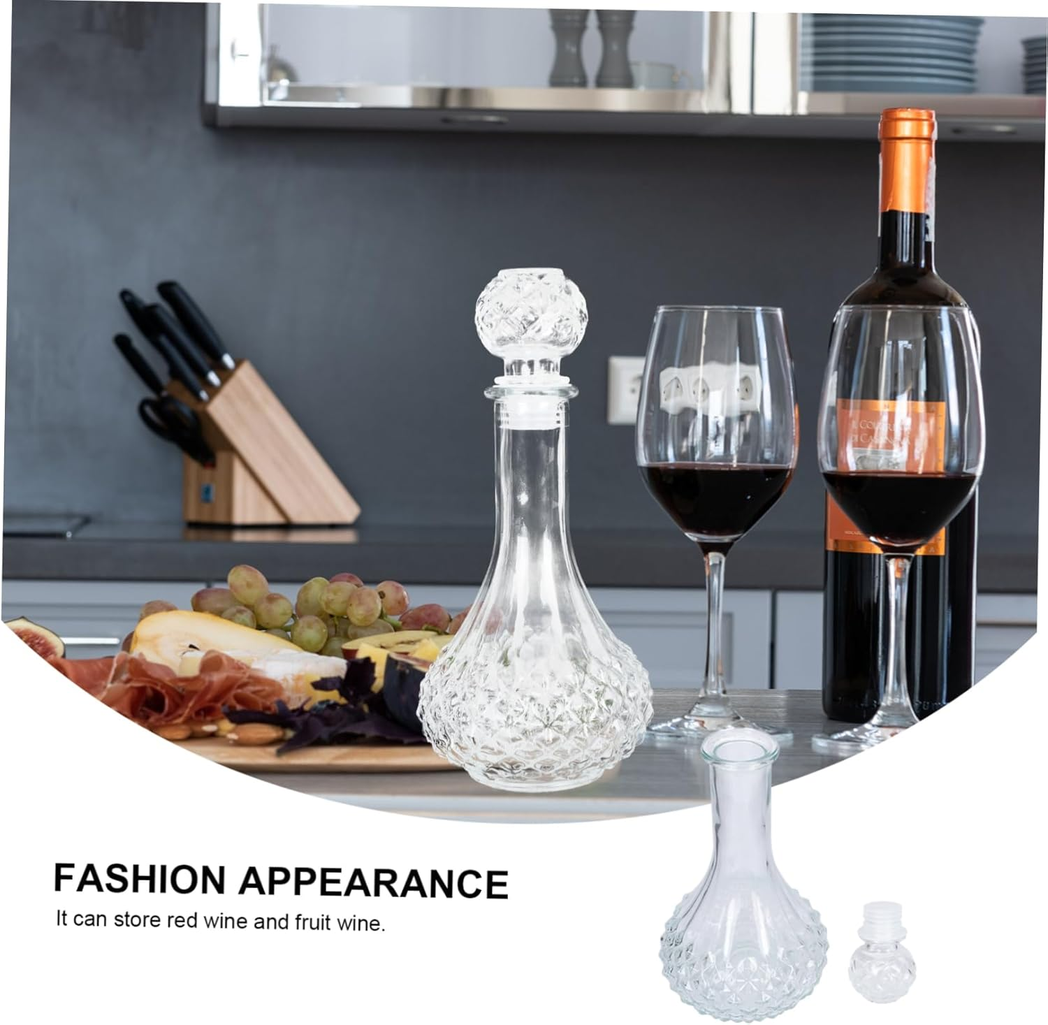 ZUNOXAZ Professional Glass Wine Decanter Creative Wine Dispenser for Home Use Elegant Design for Entertaining Guests at Banquets Restaurants and Bars image number 3