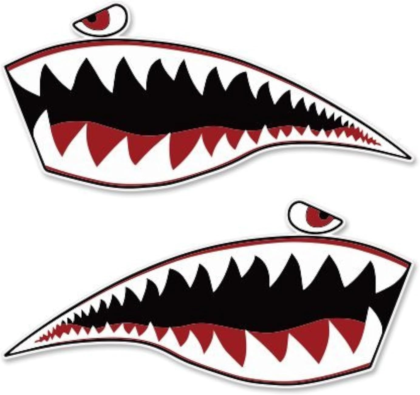 Warhawk Shark Tiger Vinyl Sticker - Select Size image number 3