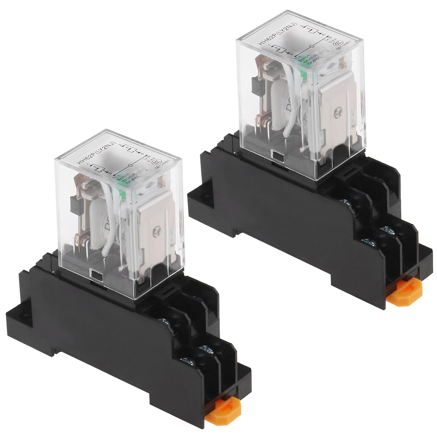 2Pcs DC 24V LED Indicator Light Electromagnetic Power Relay Coil 8 Pin with Plug Terminal Socket for Industrial Relays Compressor Motors Fan Motors image number 6