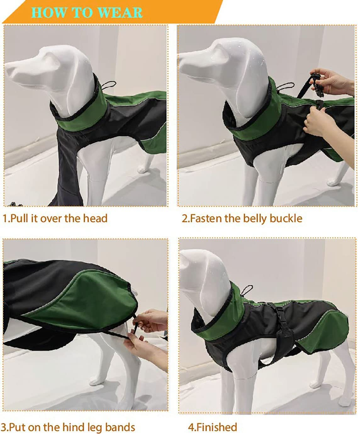 Dog Soft Shell Fleece Jacket,Windproof and Slightly Waterproof Snowsuit for Outdoor.Keep Warm Small &Medium &Large Dogs, Outer Material: Green & Black Inner Black, X-Small/20-30Cm Back Length image number 1
