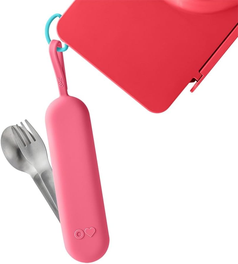 Omie Omiebox up Stainless Steel 3 Piece Utensil Set - Blush image number 1