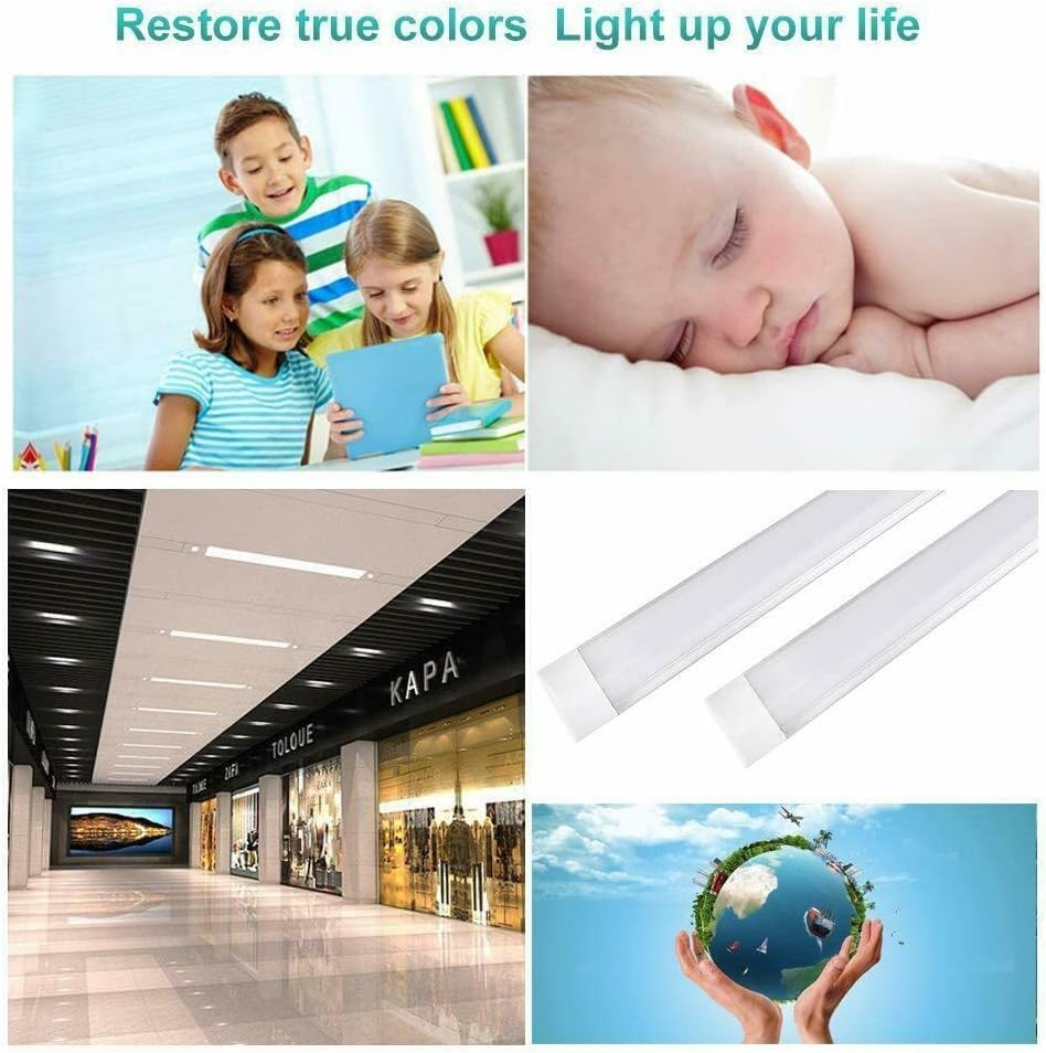 Kirli 120Cm 4FT 36W Slim LED Batten Tube Light Linear Ceiling Panel down Lights (120CM 36W 3Pcs) image number 3