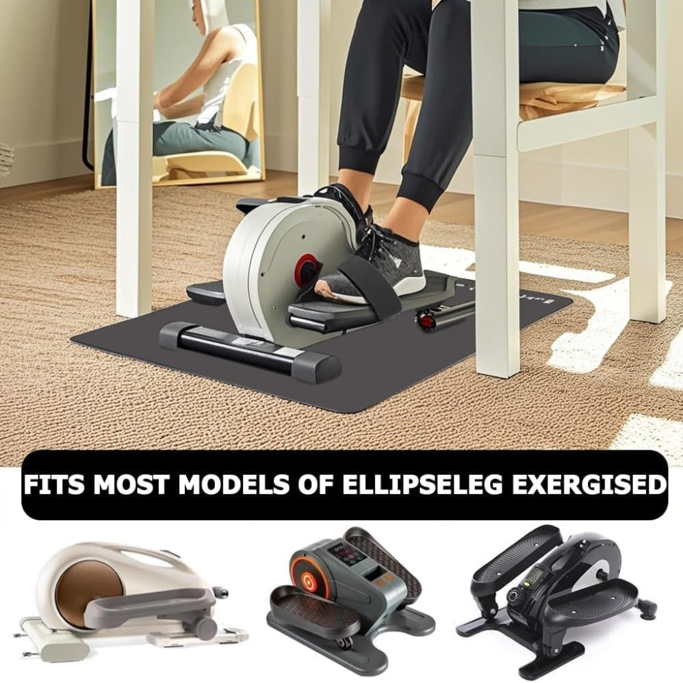 Non-Slip Mat Bundle,Non-Slip Workout Mat for under Desk Ellipticals,Apply to Foot & Leg Pedal Exerciser for Seniors Fitness,Enhanced Stability & Floor Protection,Durable Construction image number 3