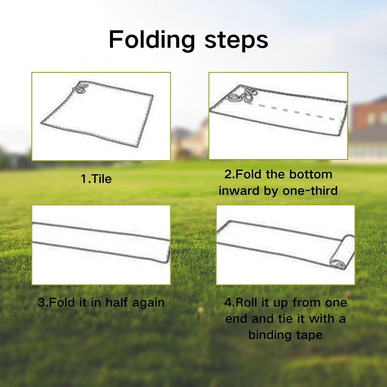 Poemtian Picnic Blanket, Waterproof Foldable Picnic Blanket, Large 200X200Cm, Extra Large Picnic Blanket for Outdoor Fun image number 3