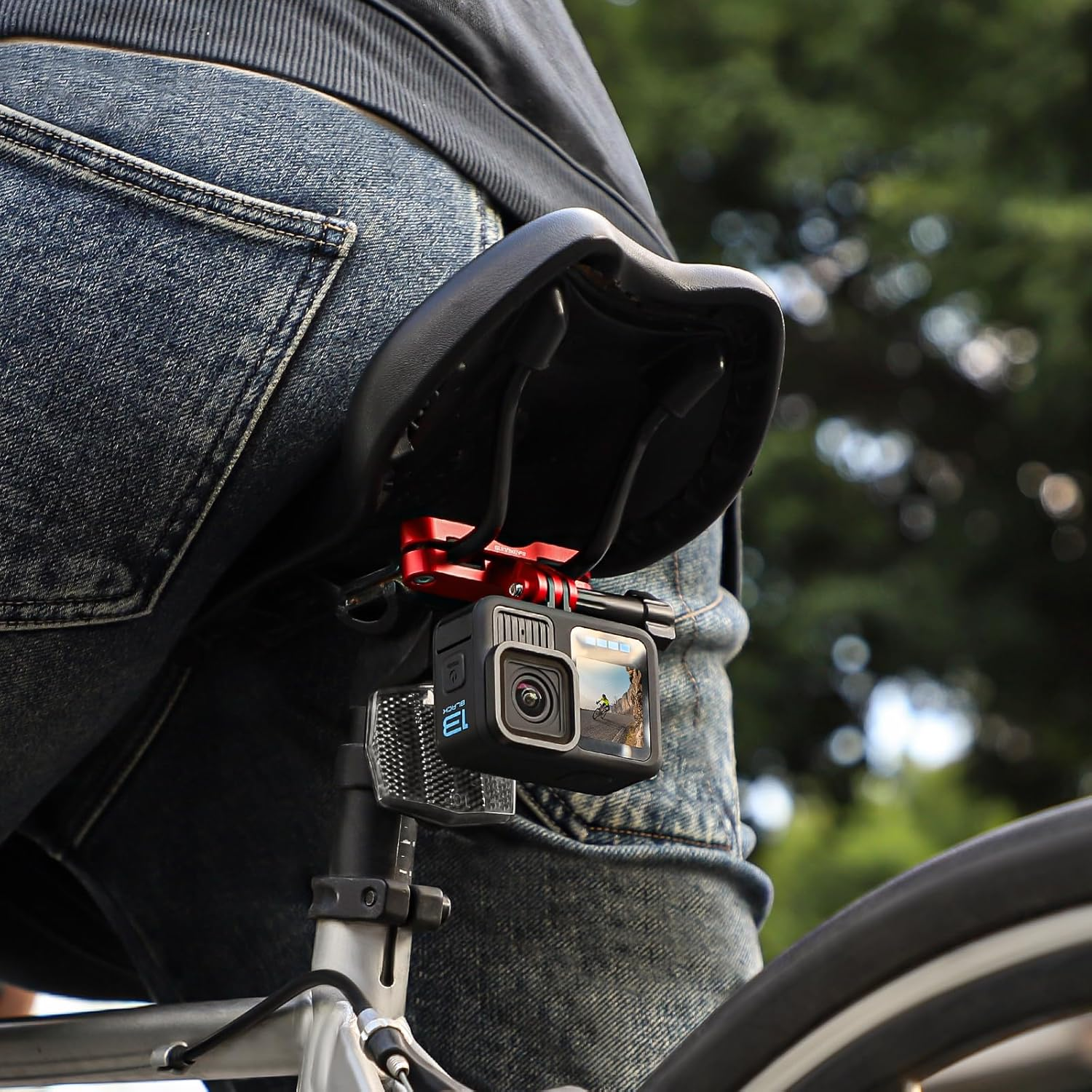 Fututech Bike Seat Mount for Action Camera Mount for Gopro 13/12/11/10/9 Saddle Mount for DJI Osmo Action 5Pro/4/3 for Insta360 Ace Pro 2/Pro Accessories (Black) image number 3