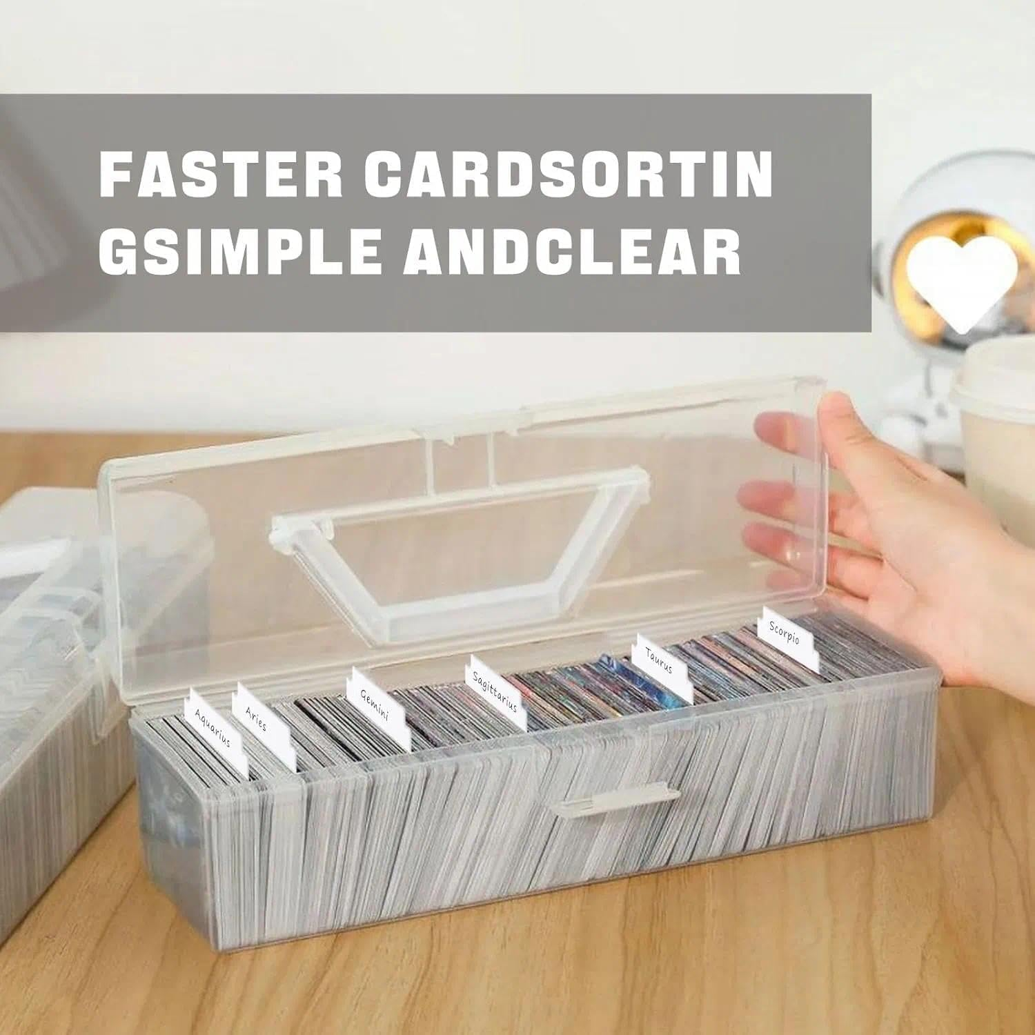 Leralsta Trading Card Dividers - 100 White Dividers with Tabs for Games & Sports Card Boxes - 2.7 X 3.8 Inches