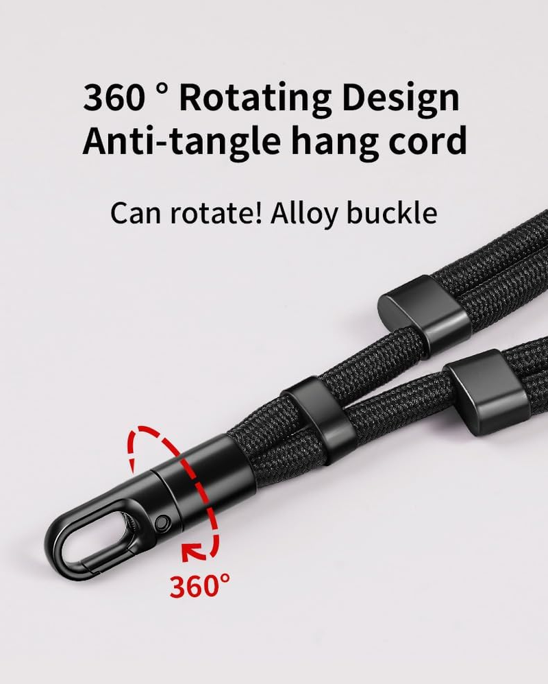 Mobile Phone Lanyard Camera Strap with Stainless Steel Clip, Crossbody or Neck Strap, Ajustable Length 45Cm-85Cm, Comfortable and Durable, Made of Soft Nylon, Compatible for Iphone, Samsung, Xiaomi