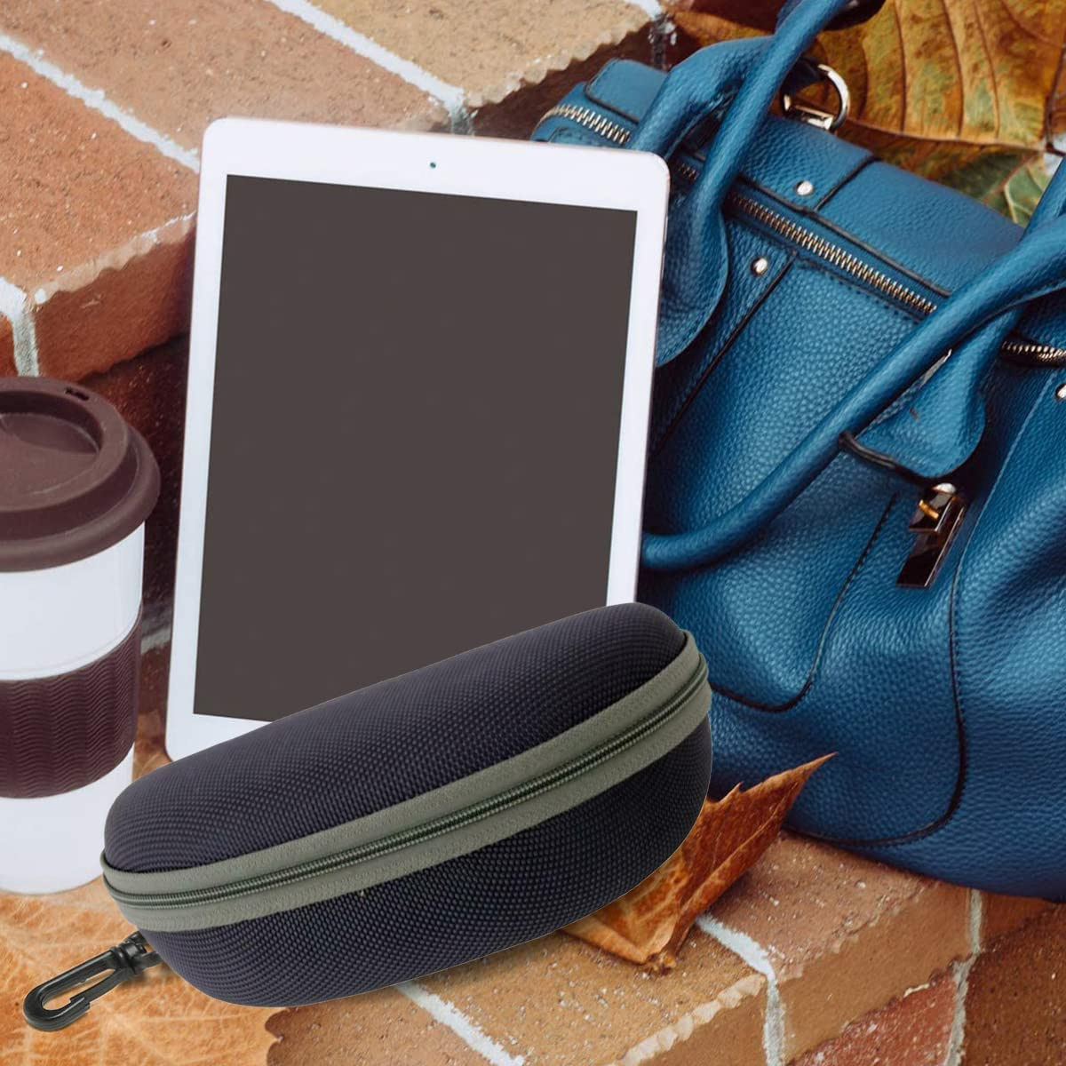 3PCE Jumbo Sunglasses Case Portable Travel Zipper Eyeglasses Frame Glasses Cases