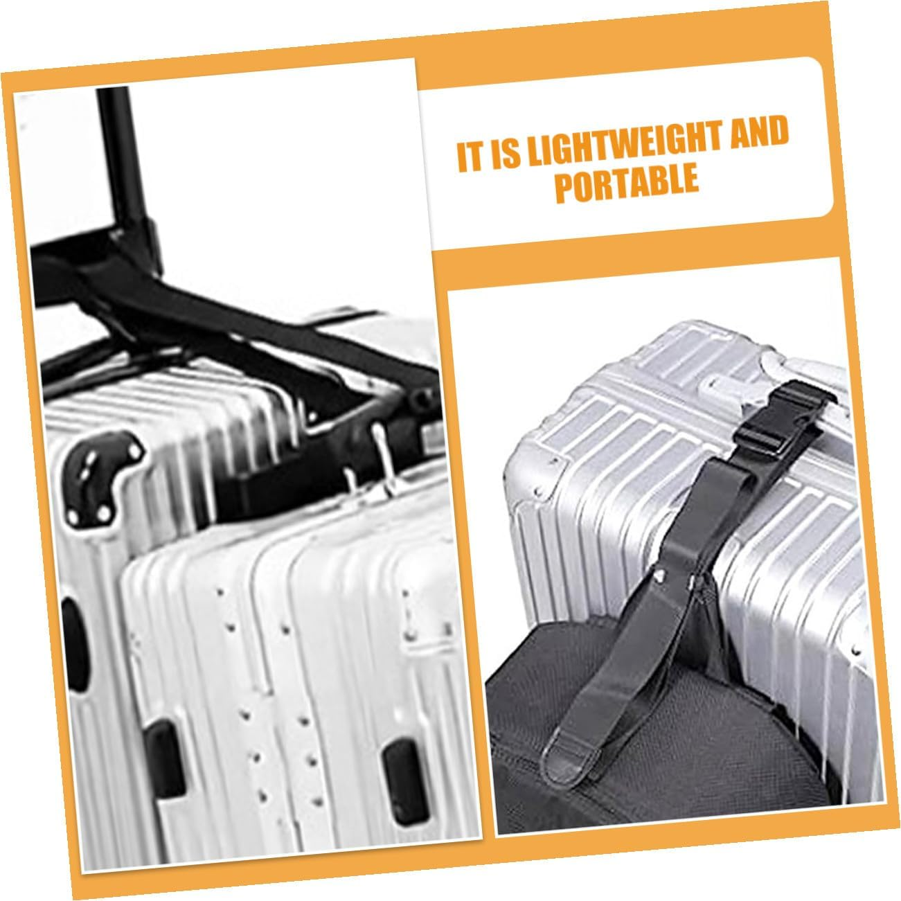 CALLARON Adjustable Heavy Duty Luggage Connector Straps for Travel Suitcases Space-Saving Cross Belt with Secure Clip Fixing Straps for Extra Bag Attachment and Easy Identification